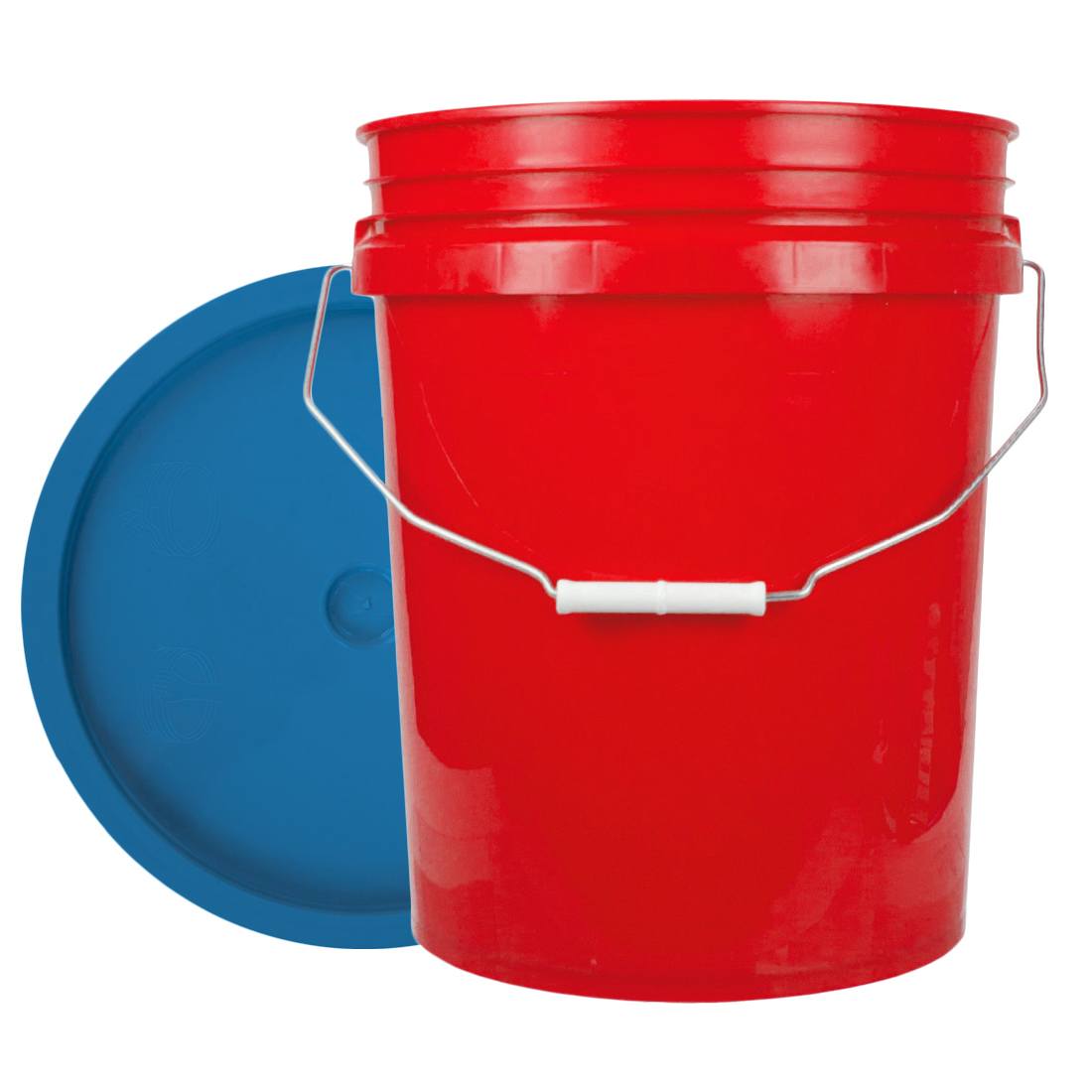 XERO Round Bucket Set Red and Chevron Full View