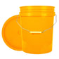 World Enterprises Round Bucket Set Yellow Bucket Color With Yellow Secondary Color Lid Set View