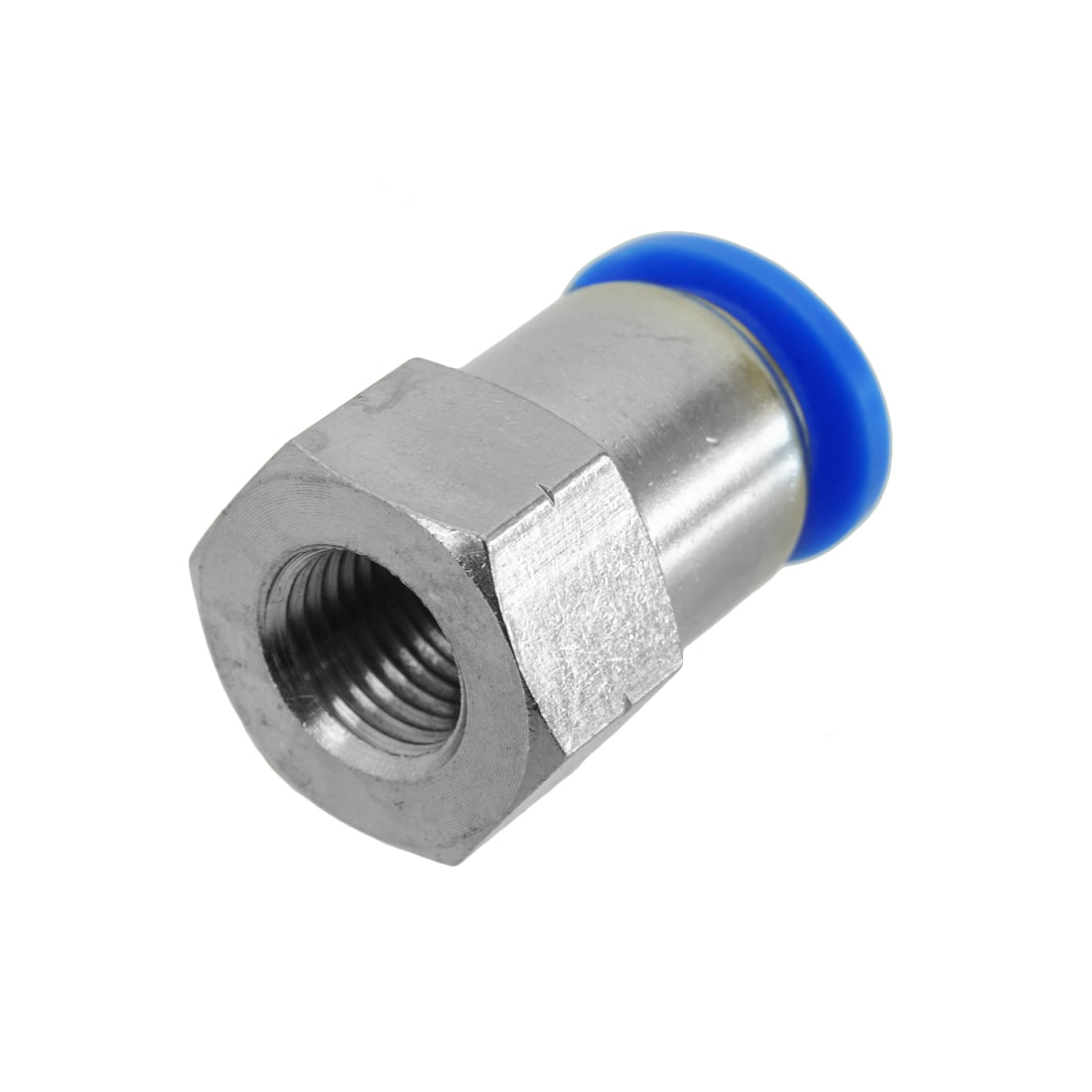 XERO PTC Straight Female Connector 1/2" OD - 1/4" NPT Female Right Oblique View