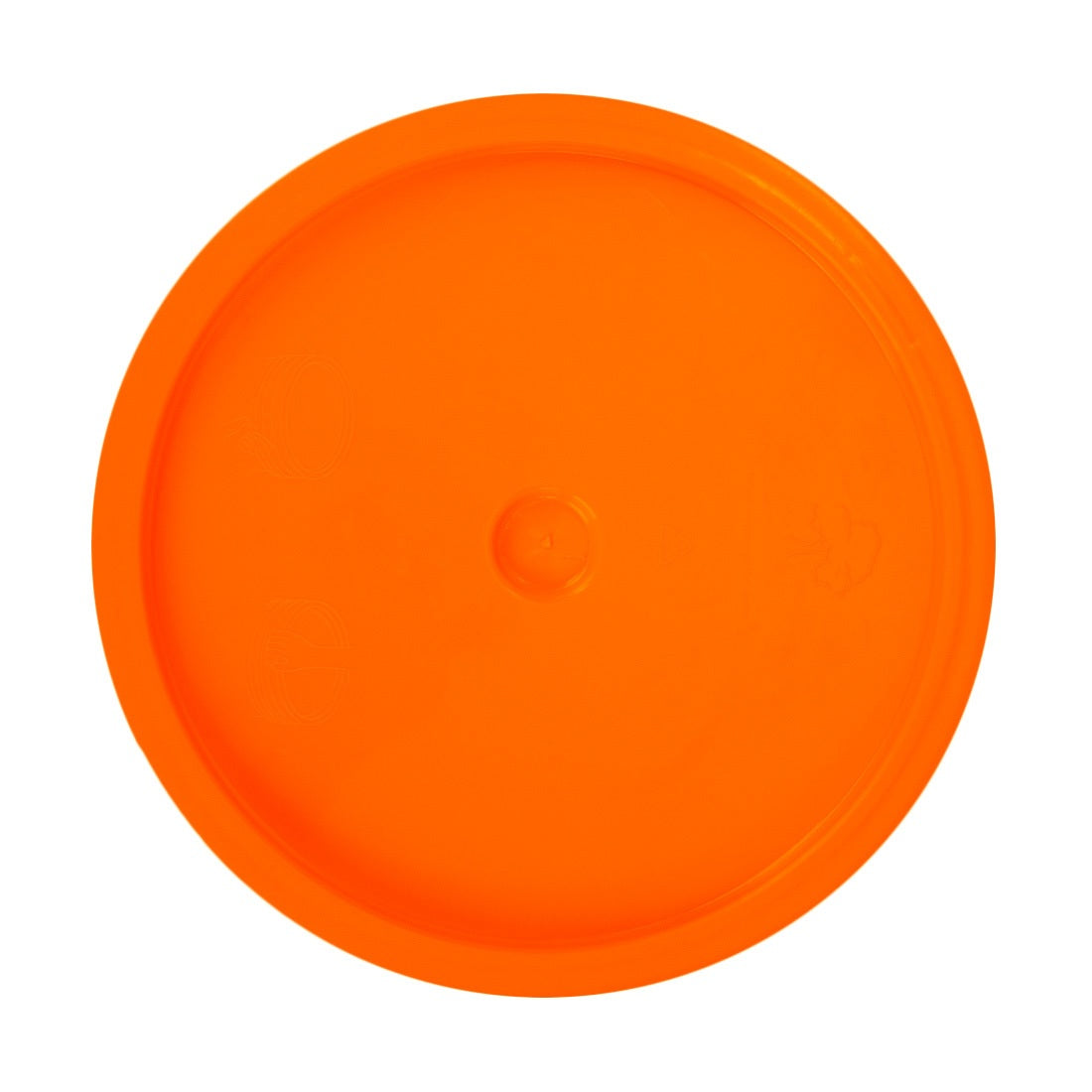 World Enterprises Round Bucket Lid Orange Front View