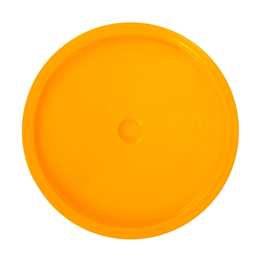 World Enterprises Round Bucket Lid Yellow Front View