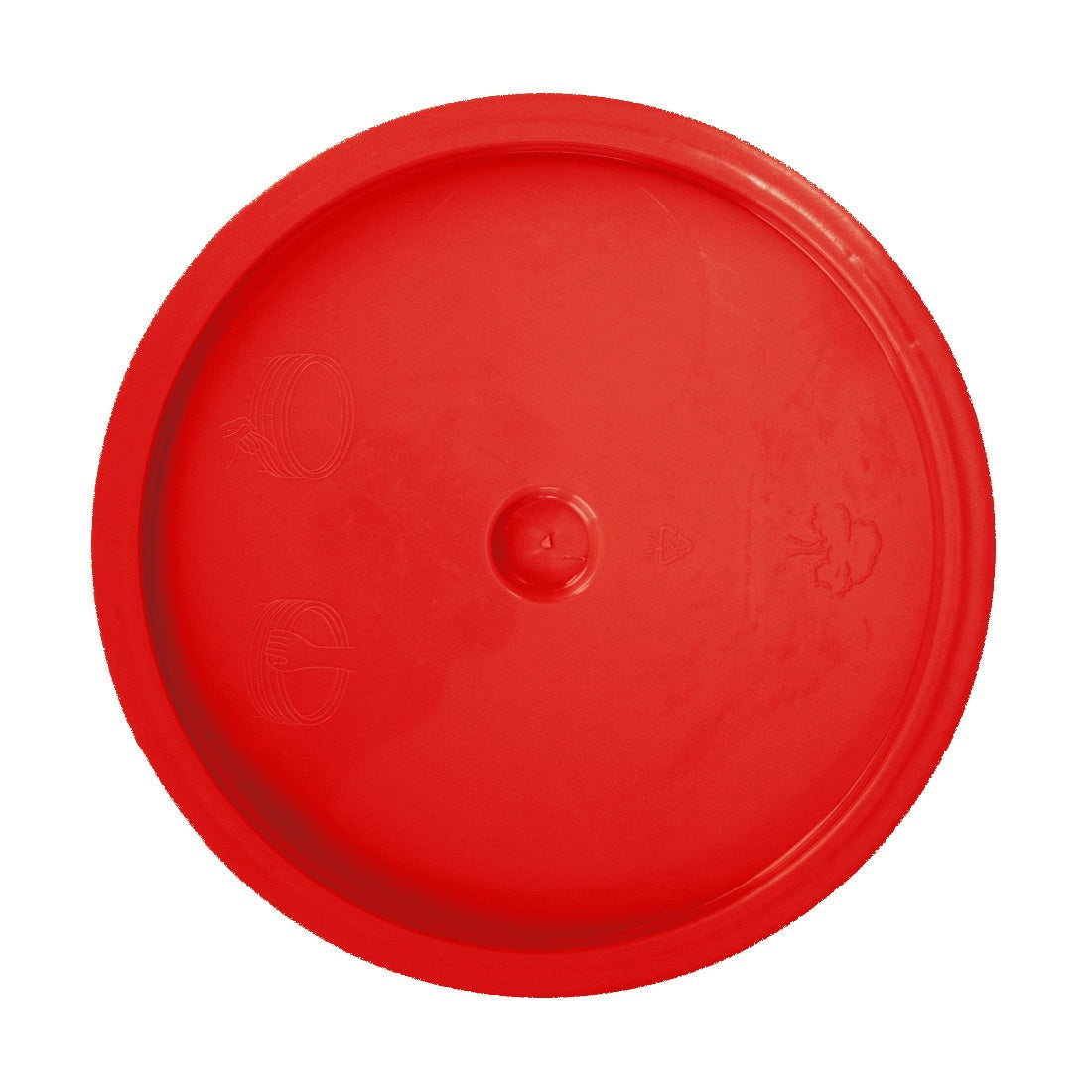 World Enterprises Round Bucket Lid Red Front View
