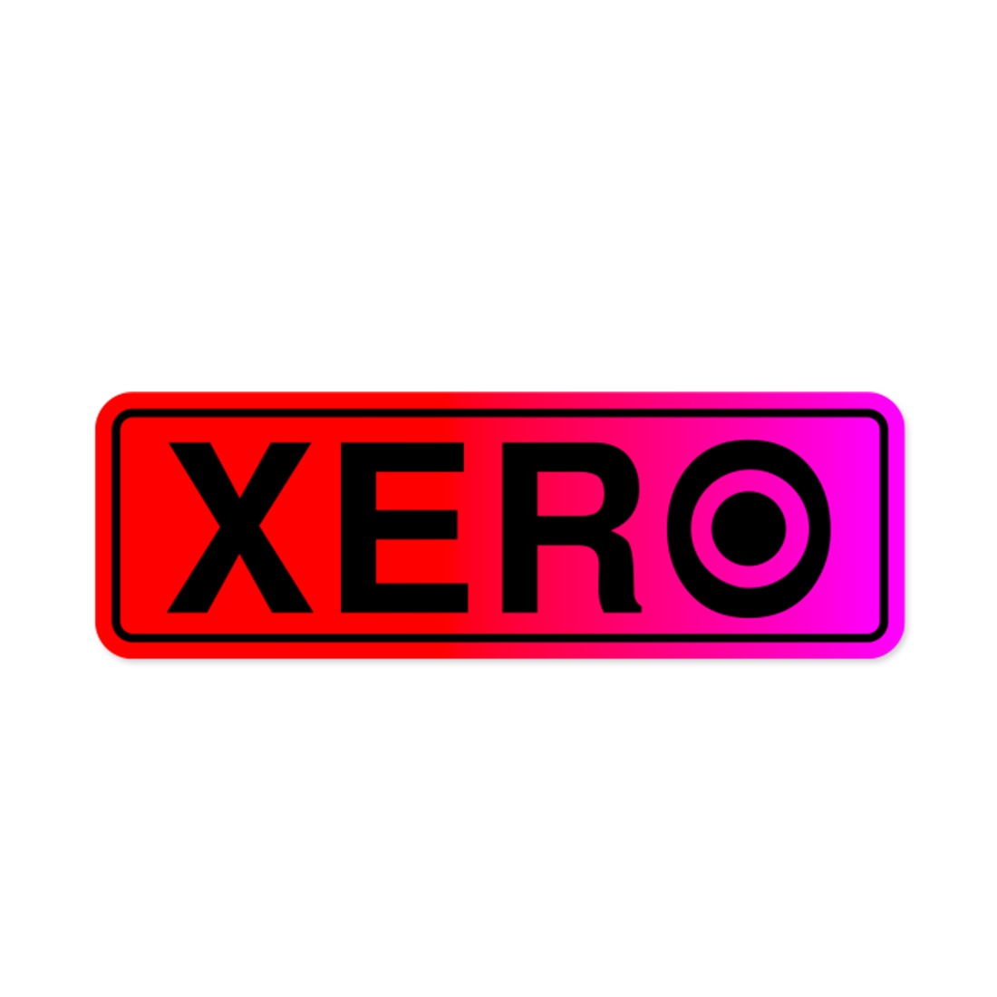 XERO Sticker Red & Pink Front View