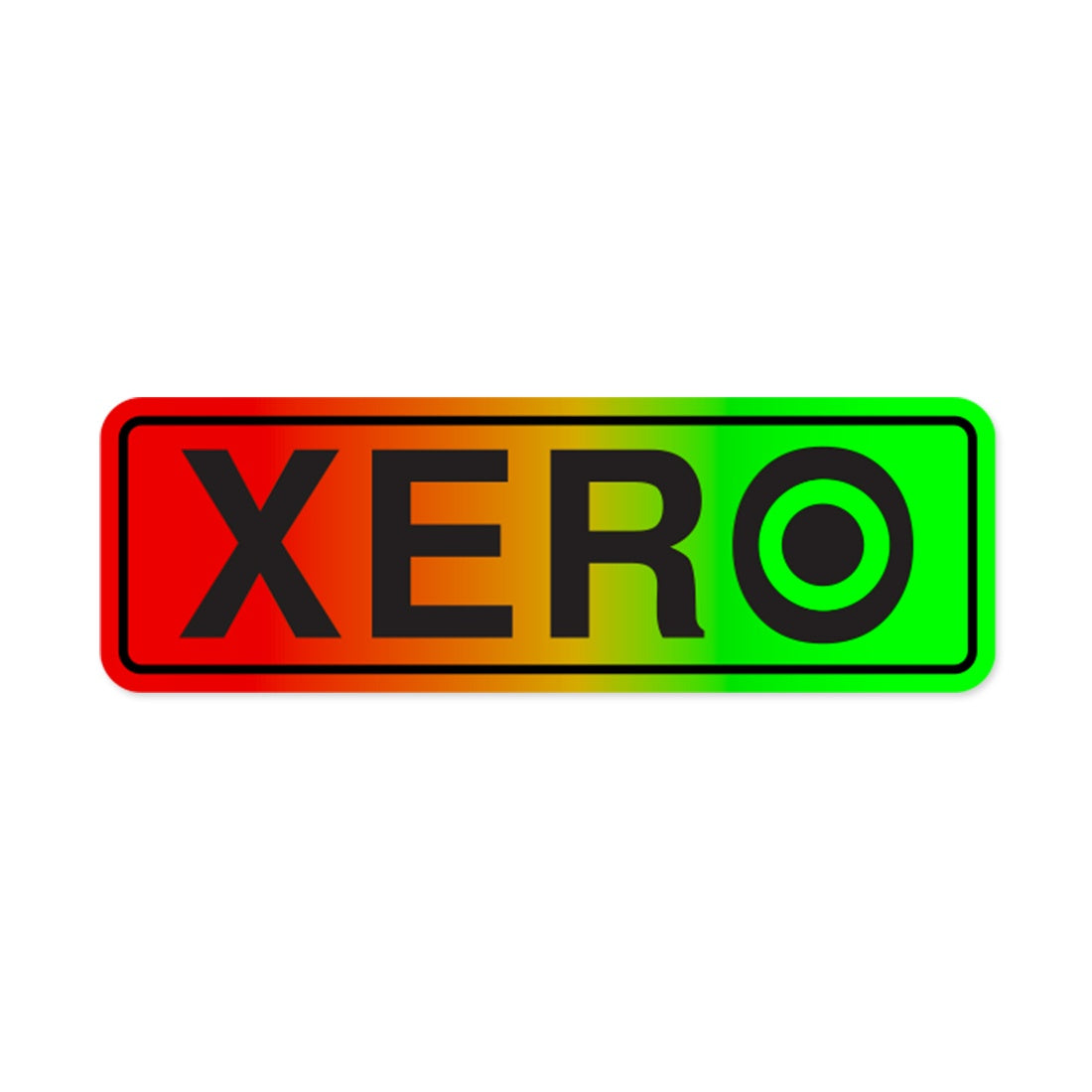 XERO Sticker Red & Green Front View