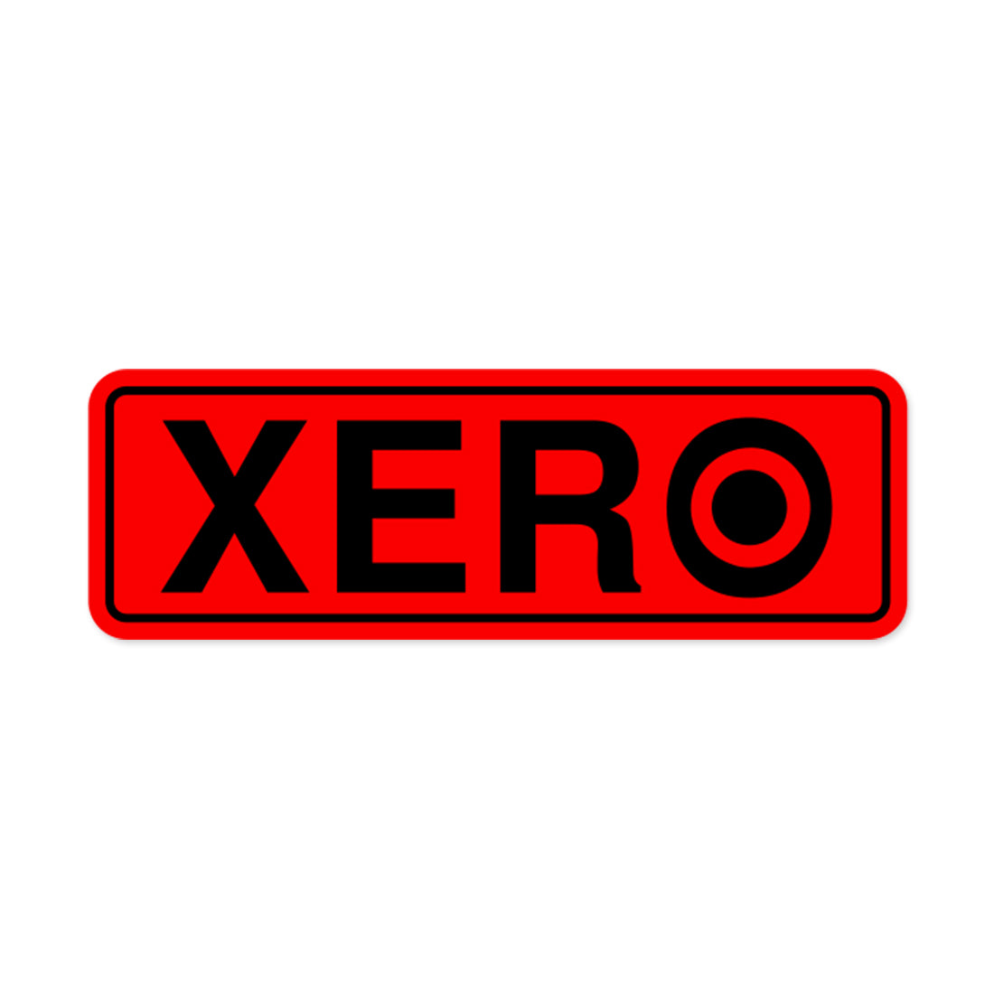 XERO Sticker Red Front View