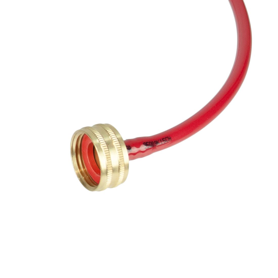 XERO Legacy Pure Red Waste Hose - Garden Hose Female Adapter Side View